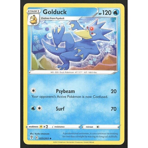 Golduck 025/203 Evolving Skies Regular Uncommon Pokemon MP - Picture 1 of 3